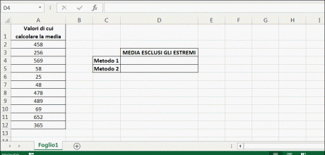 Calcolare una media escludendo gli estremi