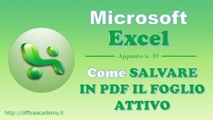 #Excel - Come salvare rapidamente in PDF il foglio attivo [VBA] 5