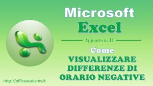 #Excel - Come visualizzare differenze di orario negative 4